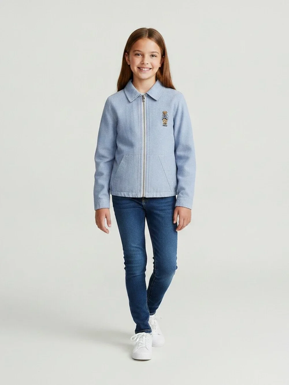 Ralph Lauren Kids Blue Jacket | Boys 18M Regular Synthetic Knit Jacket